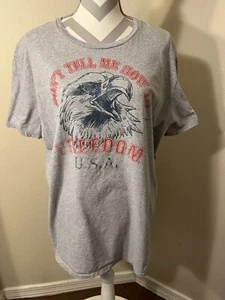 SPIRIT OF AMERICA Don't Tell Me How to Freedom graues T-Shirt Unisex Größe 2XL - Bild 1 von 6