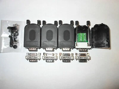 EDEALERS DIRECT OEM Gecko G540 (4) Pro-Solderless Motor Connectors REV3 And (4 DB9 EMI Filters