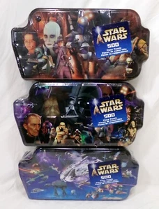 2002 Hasbro Star Wars Lot of 3 500 Piece Jigsaw Puzzles New Sealed - Picture 1 of 2