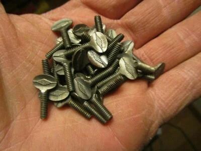 25 NOS Vintage 6-32 X 1/2" Type P Spade Thumb Screws Made In USA Parker Kalon PK