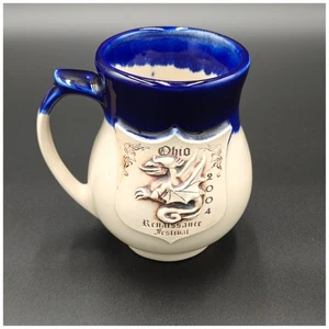 2004 Ohio Renaissance Festival großer Drache Becher 24 Unzen Steinzeug FBI USA - Bild 1 von 8