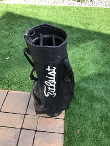"Bolsa de golf ligera vintage negra Titleist años 80 correa única Sunday carry 8""" - Imagen 1 de 5