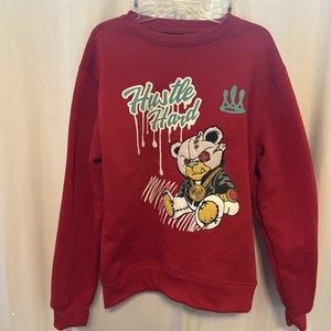 Sudadera Pullover Roja Bleecker & Mercer Para Hombre Grande Hip Hop - Imagen 1 de 5