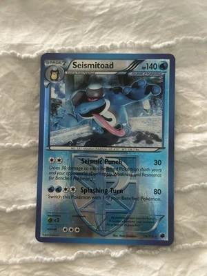 Pokemon - Seismitoad - 26/116 - Rare - Reverse Holo - Plasma Freeze - NM - Image 1 of 2