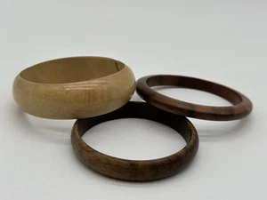 Konvolut 3 Holz Armreif Armbänder  - Bild 1 von 7