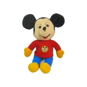 Knickerbocker Talking Mickey Mouse 1976 peluche tirar de la cuerda confusa pero funcionando - Imagen 1 de 23