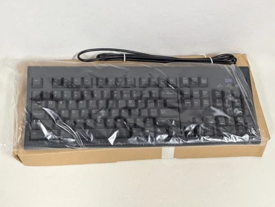 IBM Vintage Windows Black Wired Keyboard Model KB-3923 37L0814 ~ NIB NIP - Image 1 of 4