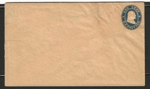 US Scott #U19 unused 1c blue Franklin Stamped Envelope, entire on buff f/vf - Picture 1 of 2
