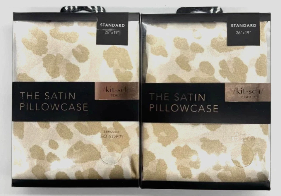 Kitsch The Satin Pillowcase Standard Size 26”x19” Leopard