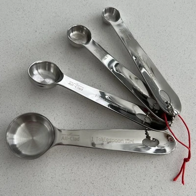 ALL-CLAD Stainless Steel 4 piece Measuring Spoons New - Image 1 of 4