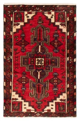 传统复古手工编织小地毯 3 英尺 1 x 4 英尺 9 英寸东方羊毛地毯 — 第 1/4 张图片