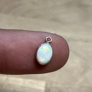 Sehr blecherner süßer kleiner Anhänger Sterlingsilber weißer Opal - K1 - Bild 1 von 11