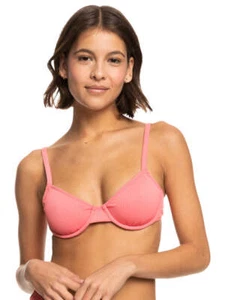 Top de natación de bikini con aros Roxy acanalado Tea Rose Love the Muse XS - Imagen 1 de 3