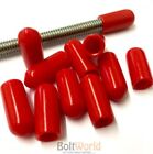  RED - ROD BAR STUDDING STUD SCREWS BOLTS CABLE SAFETY VINYL THREAD COVER CAPS