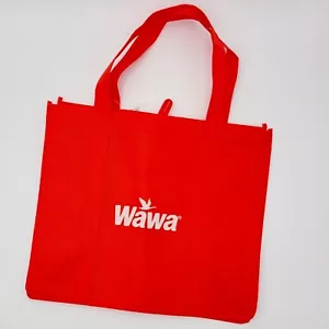 Borsa tote rossa riutilizzabile WAWA 15"" x 13"" x 8"" nuovissima con etichette oca - Foto 1 di 1