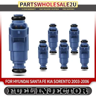 6x Inyector de combustible para Hyundai Santa Fe XG350 Kia Sorento Amanti 3531038010 DOHC Foto 1 de 4