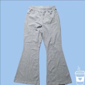 Aerie Gray Ribbed Flare Pants Medium - Picture 1 of 7