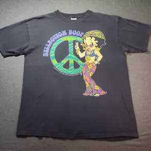 Camiseta De Colección Bellbottom Hippy Betty Boop Para Hombre XL 90s Dibujos Animados Doble Cara Camiseta - Imagen 1 de 15