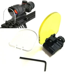 Airsoft Lens Sight Protector Cover Shield w/20mm Rail Mount For Ri/fle Scope - Picture 1 of 10