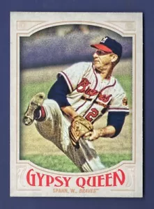 2016 Topps Gypsy Queen kurzer Druck SP #345 Warren Spahn Milwaukee Braves - Bild 1 von 3