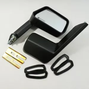 FOR Mitsubishi Galant A112, A114, A115 Black Fender Square Mirror Pair Custom - Picture 1 of 12