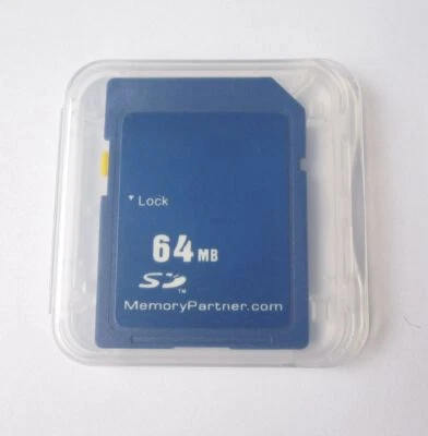64MB Memory Card Standard Secure Digital Generic W/Cases NEW - Image 1 of 4