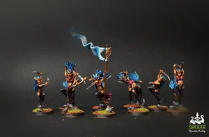 Witch Aelves daughters khaine 10men unit ** COMMISSION ** painting  - Picture 1 of 9