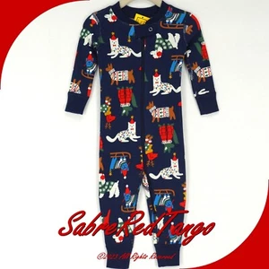 Neu mit Etikett Hanna Anderson BIO BABY SCHLAFANZUG REISSVERSCHLUSS GEBÜNDELT WELPEN DRUCK 75 12-18 M - Bild 1 von 4