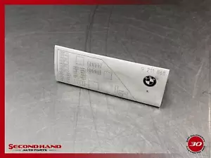 11-16 BMW 528I 535I 550I F10 Rear Trunk Fuse Box MAP GUIDE DIAGRAM 9211868 - Picture 1 of 7