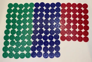 Juego completo de 135 fichas marcadoras piezas originales para juego de mesa SEQUENCE 1999 - Imagen 1 de 7