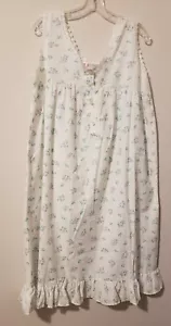 Vintage Damen Lindsay Nachthemd 1X plus Blumen Punkte Kleid Landhaus Hauskleid - Bild 1 von 11