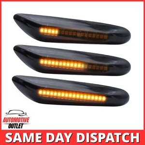 2X DYNAMIC LED SMOKED TURN SIGNAL SIDE INDICATOR FOR BMW E90 E91 E92 E60 E87 E82 - Picture 1 of 6