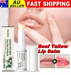 Tallow Lip Balm Natural Lip Balm Beef Tallow For Skin Tallow Balm Unscented - Picture 1 of 14