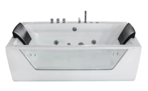 Whirlpool mit Reinigungsfunktion Pool Badewanne Wanne AcquaVapore W83-TH-B 180x9 - Bild 1 von 33