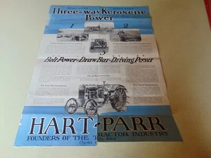 Brochure Poster HART PARR TRACTOR INDUSTRY in Englisch CHARLES CITY IOWA 1925 - Bild 1 von 3