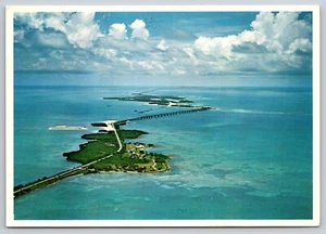 Postcard Florida Bahia Honda and the Keys Aerial view c1983 22F - Picture 1 of 2