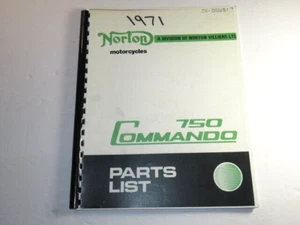 Norton Commando parts book 1971 Division of Norton Villiers LTD motorcycles - Bild 1 von 2