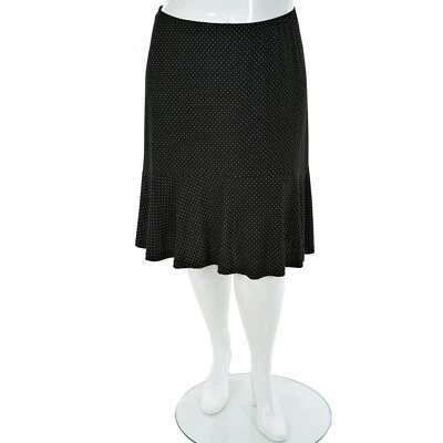 FALDA DE LUNARES CHAPS WOMAN de Ralph Lauren TALLA 3X con volantes dobladillo blanco y negro  Foto 1 de 4