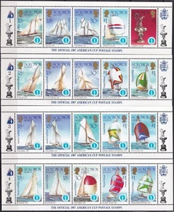Solomon 1987 Yvert 554/03 in S/S America's Cup barcos deportivos envío MNH VF - Imagen 1 de 3