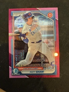 Matt Shaw 2024 Bowman cromo fucsia mojo refractor/299 Chicago Cubs #BCP-30 - Imagen 1 de 1