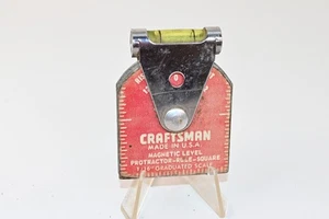 Vintage Craftsman No. 9 3992 Magnetic Level Protractor Rule Square USA Made Nice - Picture 1 of 3