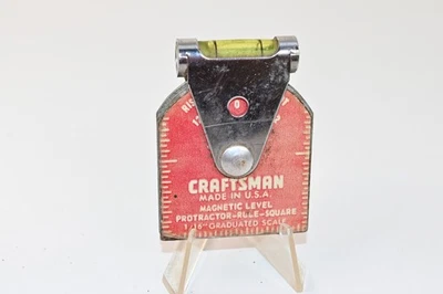 Vintage Craftsman No. 9 3992 Magnetic Level Protractor Rule Square USA Made Nice - Image 1 of 3
