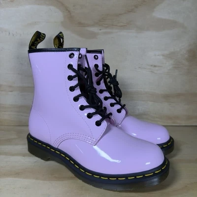 Dr Doc Martens 26425 Rosa Negro Botas Barbie Charol Mujer Talla 9 Foto 1 de 4