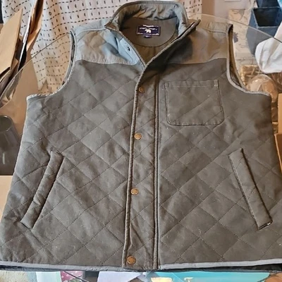 Onward Reserve Men’s Quilted Vest In Light and Dark Moss Green - Image 1 of 4