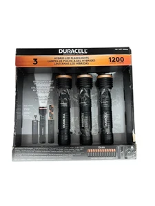 Duracell ULTRA HYBRID 1200 Lumens Rechargeable LED Flashlight Pack of 3 - Picture 1 of 2