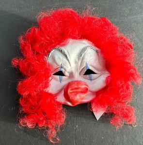 Clown Half Face Mask Halloween - Picture 1 of 2