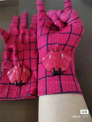The Amazing Spiderman Guantes Rojos Juegos con disfraces Par Web Shooter Decoración Disfraz Accesorios Foto 1 de 4