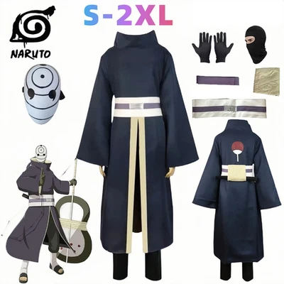 Naruto Akatsuki Ninja Uchiha Obito Cosplay Costume Halloween Carnevale - Image 1 of 4