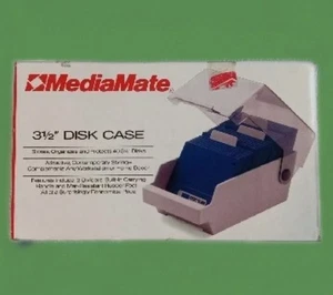 Media Mate 3.25" Floppy Disk Storage Box Case Holder, Holds 40, New NIB A74 - Afbeelding 1 van 12