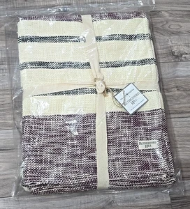 NWT - Olive & Poppy + Rutherford Hill Winery Woven Cotton Striped Picnic Blanket - Picture 1 of 4